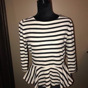 Striped peplum